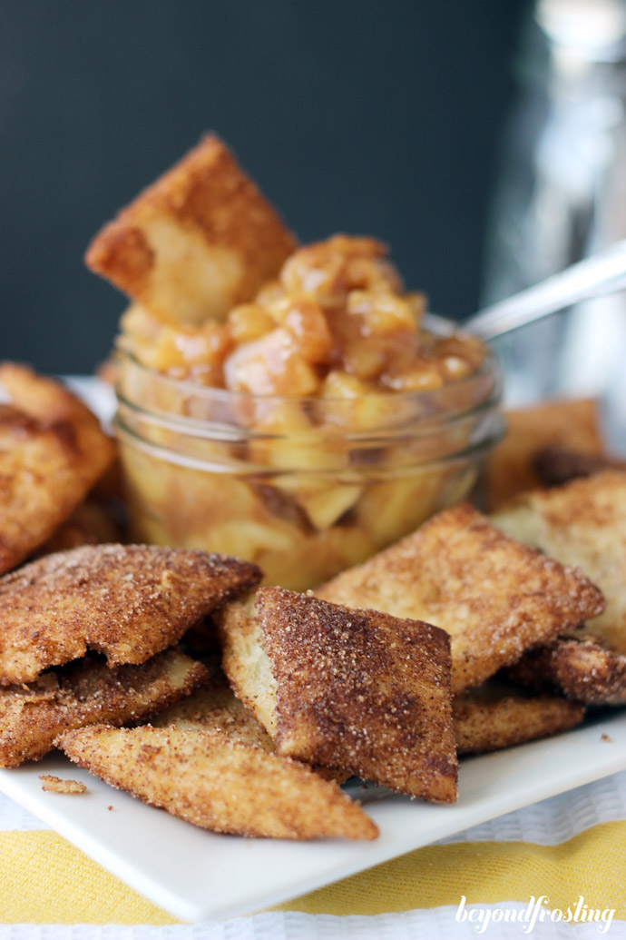 Apple Pie Dip and Cinnamon Pie Crust Chips