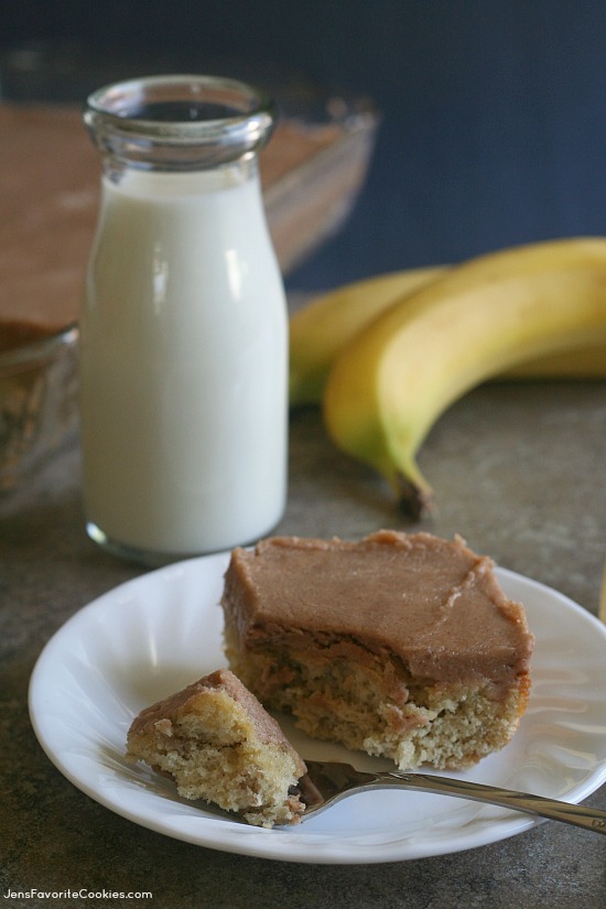 banana-cake Roasted Banana Cake with Cinnamon Brown Butter Frosting