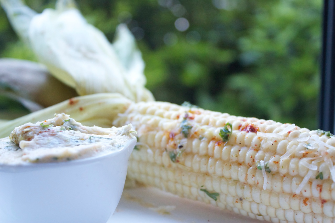 Herb Butter on Sweet Summer Corn