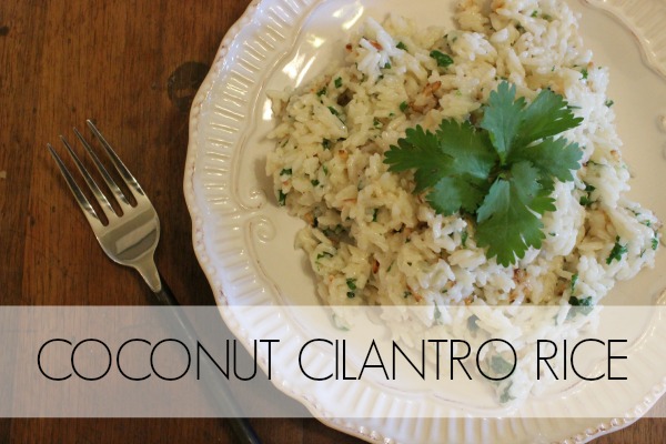yummy coconut cilantro rice! Easy, and delicious!