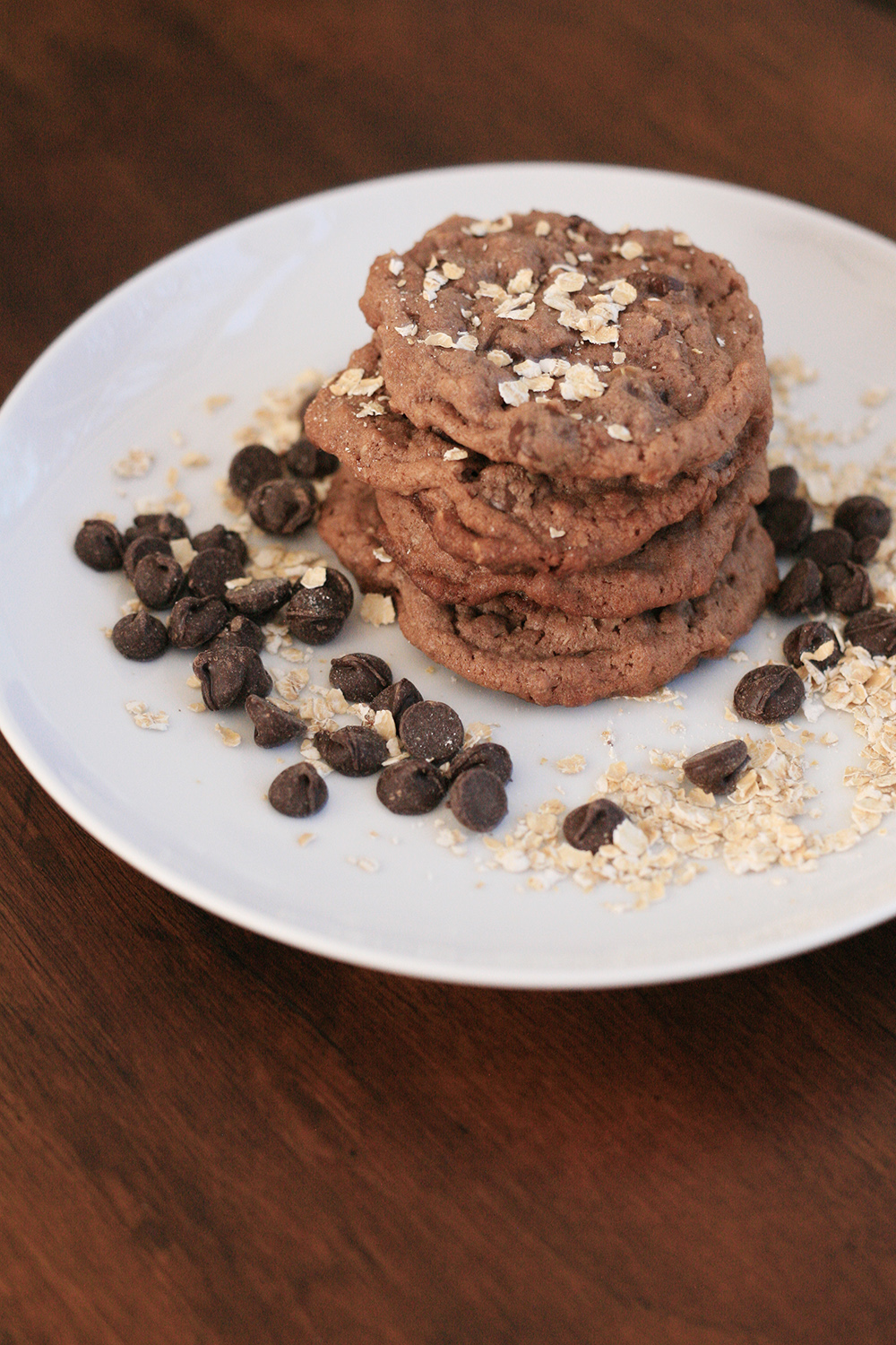 Hazelnut oatmeal chocolate chip cookies.