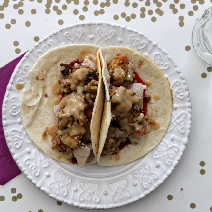Thanksgiving Leftover Tacos // Erin Skinner from The Speckled Palate for My Cooking Spot