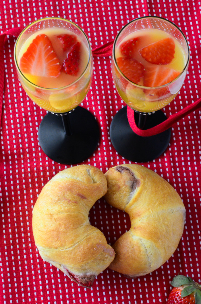 Strawberry Hazelnut Cream Croissants