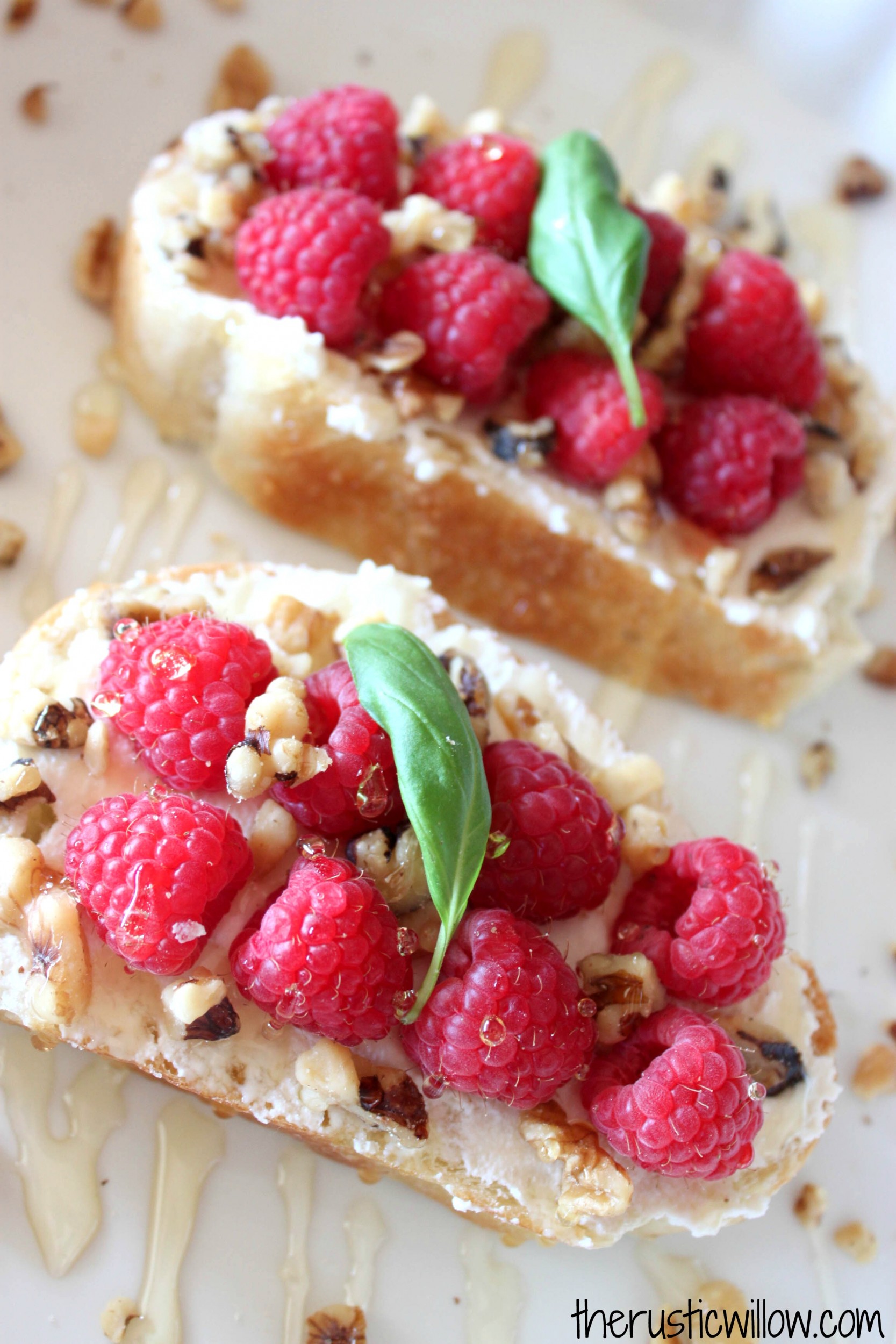 raspberry crostini