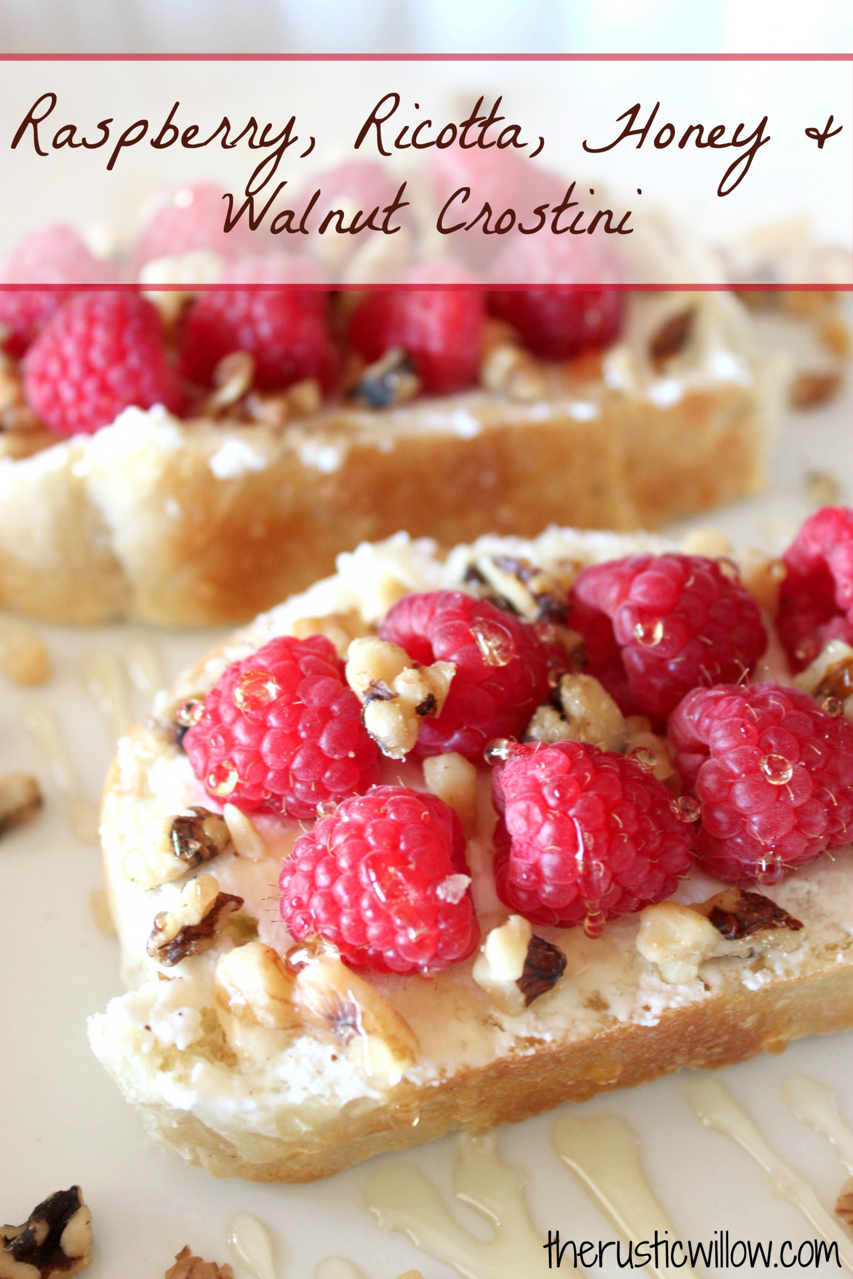 raspberry crostini