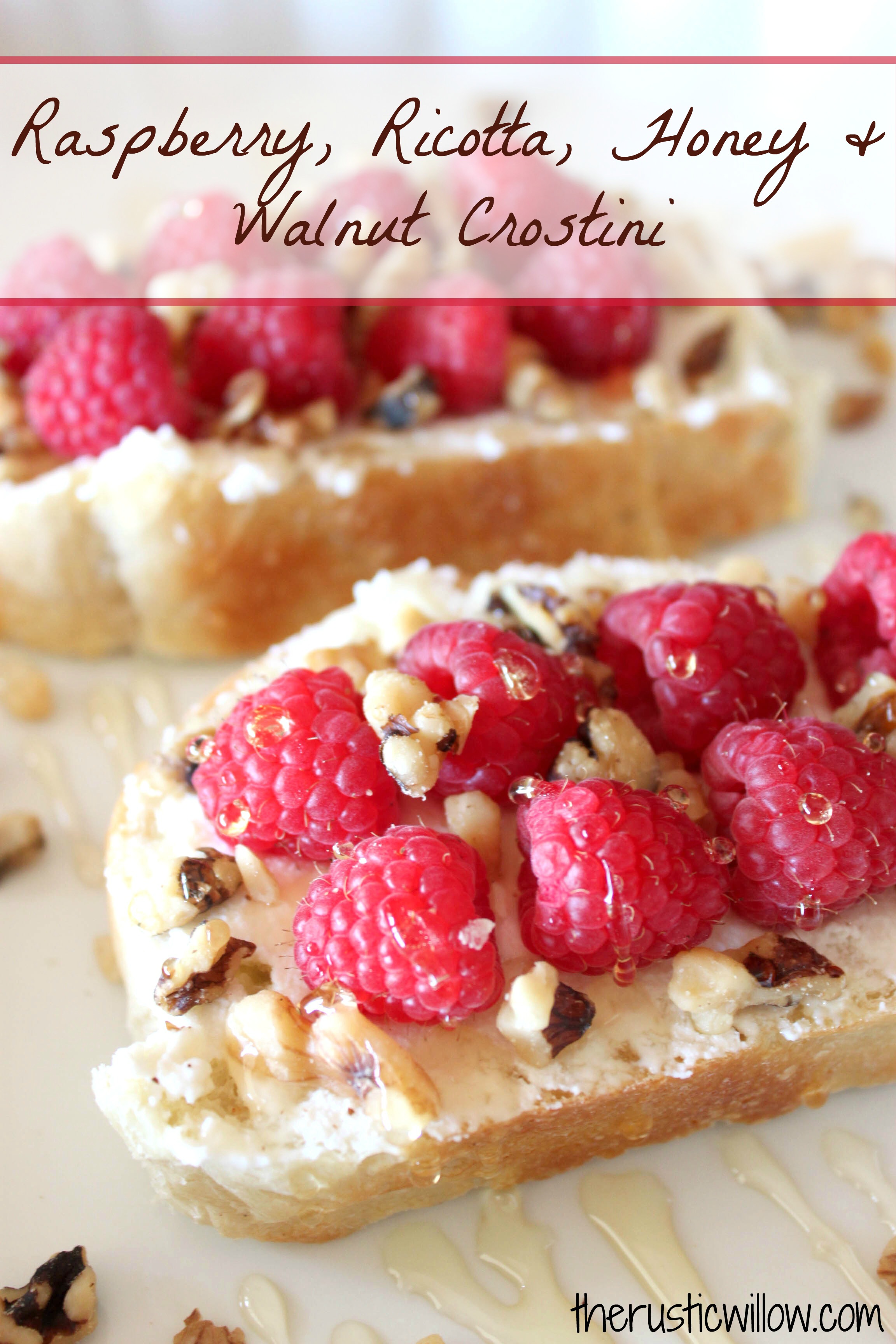 raspberry crostini