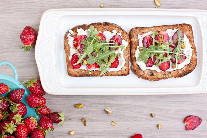 Strawberry Goat Cheese Toast
