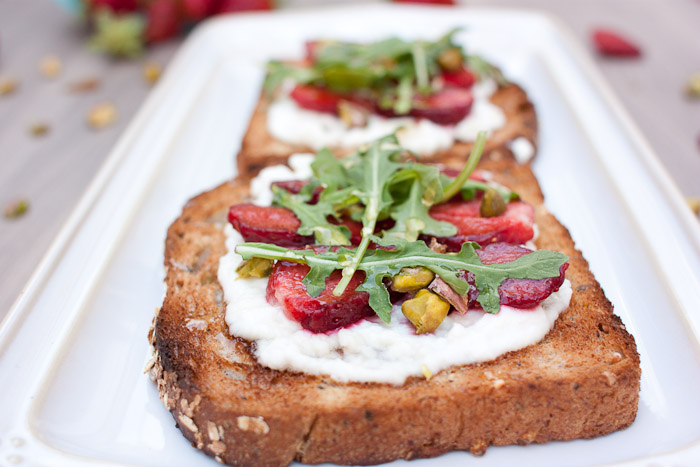 Strawberry Goat Cheese Toast