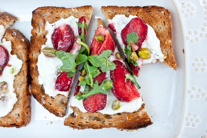 Strawberry Goat Cheese Toast
