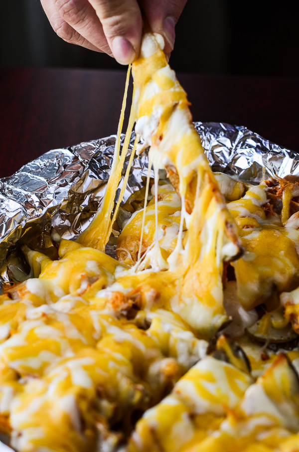 Loaded Buffalo Chicken Baked Potato Fries | The ultimate side dish! Get the recipe on MyCookingSpot.com!
