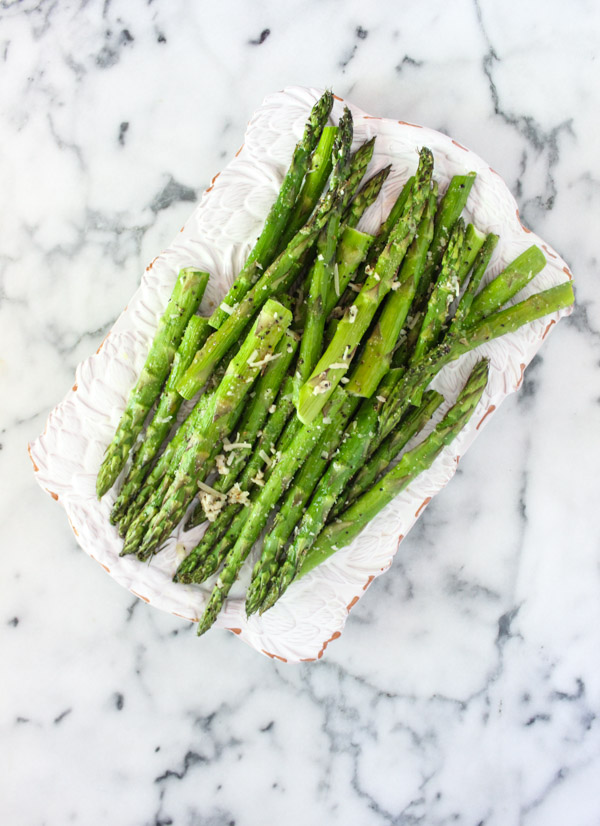 Lemon Garlic Parmesean Asparagus